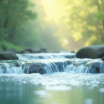 a small waterfall