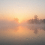 a tranquil sunrise over the water